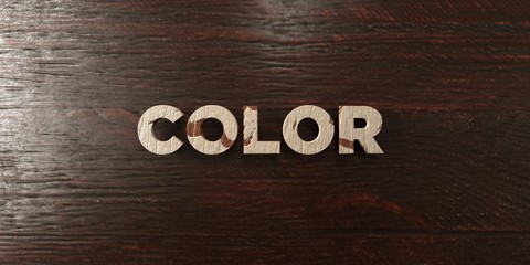 Color - grungy wooden headline on Maple  - 3D rendered royalty free stock image. This image can be used for an online website banner ad or a print postcard.