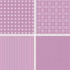 Collection pink patterns. illustration.