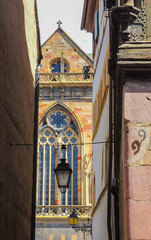 Obraz premium Colmar, Alsace, France, Medieval old town. Views of of the city, through the narrow streets
