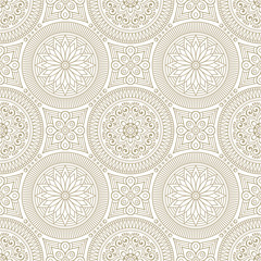 Ethnic floral seamless pattern