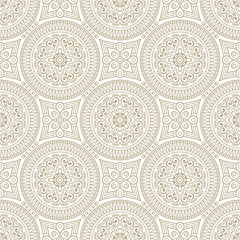 Ethnic floral seamless pattern