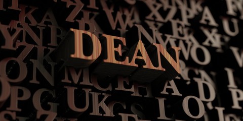 Dean - Wooden 3D rendered letters/message.  Can be used for an online banner ad or a print postcard.