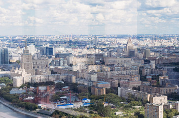 Moscow Soviet house view from a height