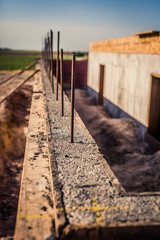 Fototapeta premium Home construction foundation