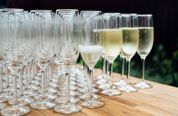 glasses of champagne