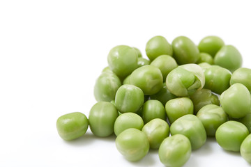 Ripe pea vegetable. Isolated on white background