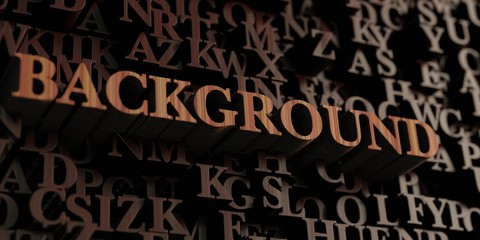 Background - Wooden 3D rendered letters/message.  Can be used for an online banner ad or a print postcard.