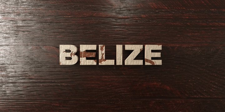 Belize - grungy wooden headline on Maple  - 3D rendered royalty free stock image. This image can be used for an online website banner ad or a print postcard.