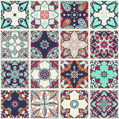 Ethnic floral seamless pattern