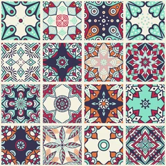 Foto op Plexiglas Etnisch bloemen naadloos patroon © visnezh