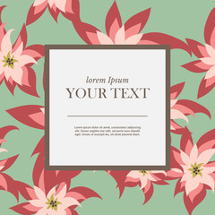 flower seamless pattern. packaging design templates, frames with copy space for text , cosmetics and beauty products. vector illustration.