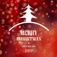 2017 christmas and happy new year card vector background