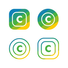 letter C nature logo