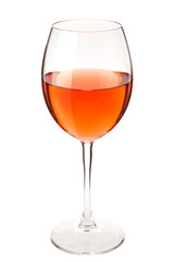Glass of straw color Wine