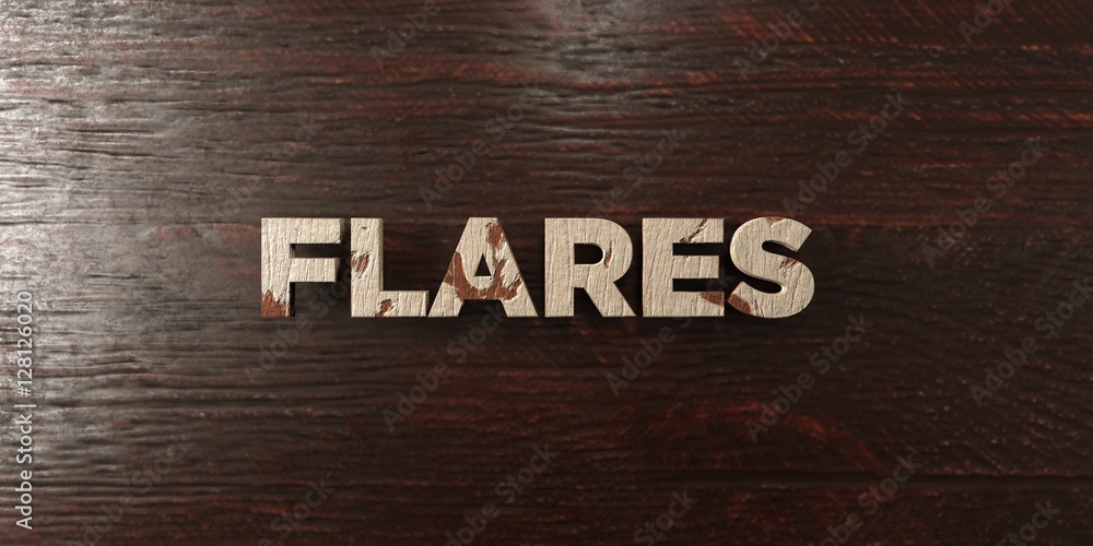 Fototapete flares - grungy wooden headline on maple - 3d rendered royalty free stock image. this image can be u