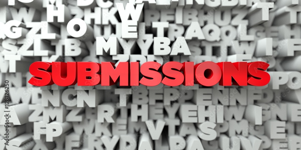Fototapete submissions - red text on typography background - 3d rendered royalty free stock image. this image c