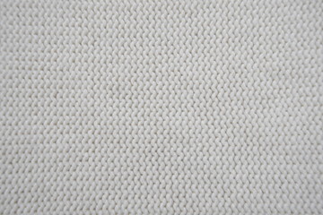 White wool garter knitting pattern background