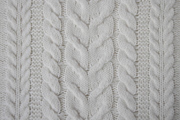 Aran woolen knitting pattern background