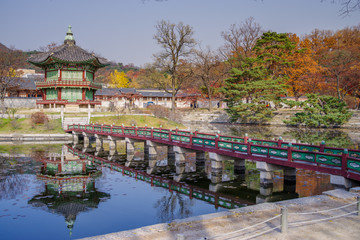 Fototapeta na wymiar Nov 16, 2016 at Gyeongbokgung palace, Seoul , Korea