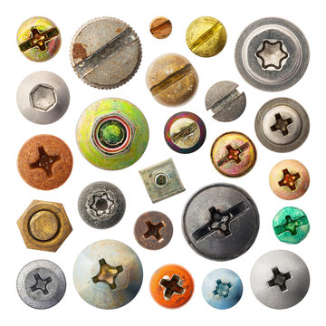 25 Rusty screw heads