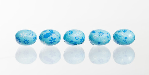 Chocolate Easter eggs, isolated