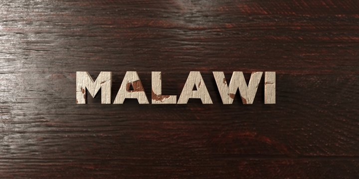 Malawi - grungy wooden headline on Maple  - 3D rendered royalty free stock image. This image can be used for an online website banner ad or a print postcard.
