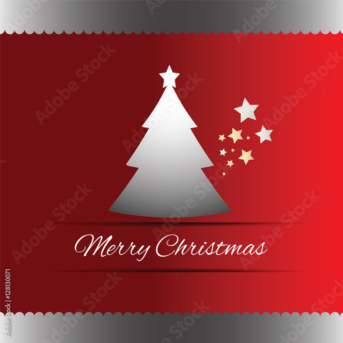 &quot;Merry Christmas tree greeting card&quot; Stock image and royalty-free