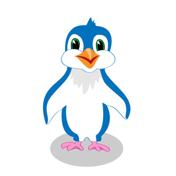 Cute penguin cartoon vector illustration
