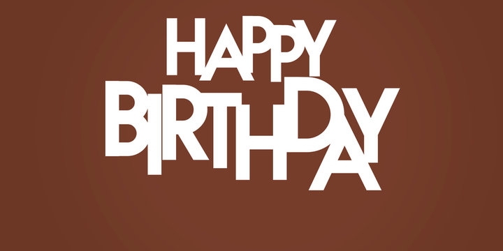 happy birthday minimal typography on the colorful background