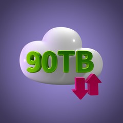 3d rendering cloud download upload  90 tb capacity