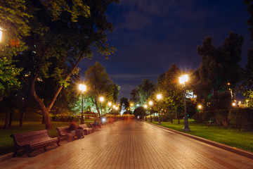 Alexander Garden Night Illuminated