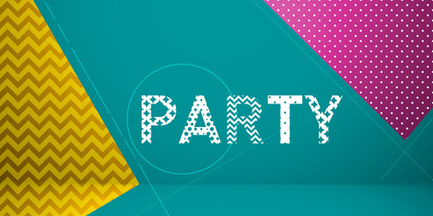 Abstract geometric dots colorful background with squares light interior with copy space for your creative project studio backdrop party