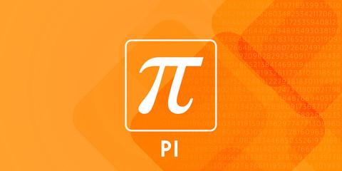 pi day typography on the color background