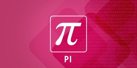 pi day typography on the color background