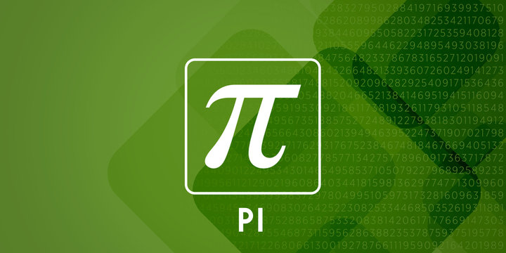 pi day typography on the color background
