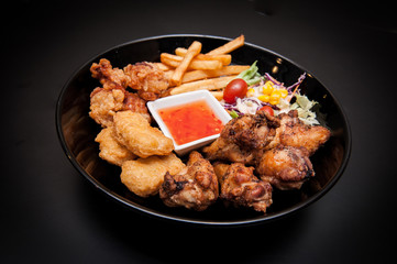 delicious mix grill Steak and organic vegetable