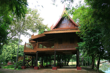 Thailand ancient wooden houses