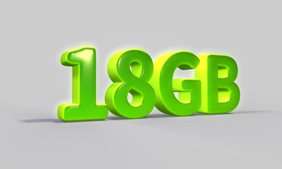 3d rendering data capacity 18 gb
