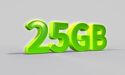 3d rendering data capacity 25 gb