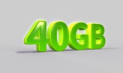 3d rendering data capacity 40 gb