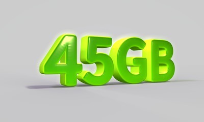 3d rendering data capacity 45 gb