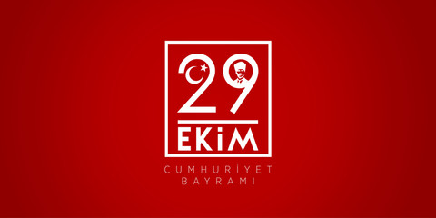 October 29 Cumhuriyet Bayrami  Republic Day Turkey, celebration republic, graphic for design elements