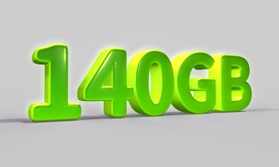 3d rendering data capacity 140 gb