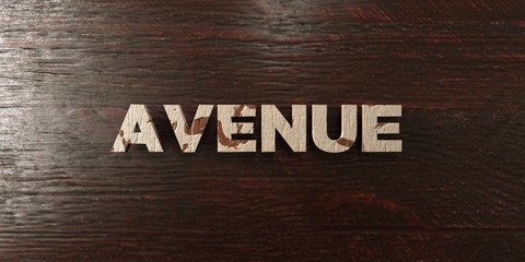Avenue - grungy wooden headline on Maple  - 3D rendered royalty free stock image. This image can be used for an online website banner ad or a print postcard.