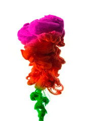 colorful paint in water
