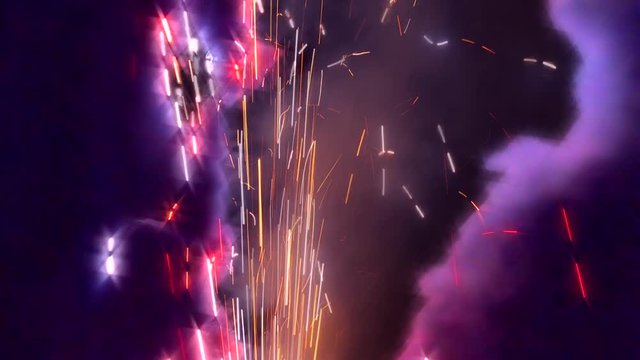 Feuerwerk an Silvester -Feuerwerksvulkan