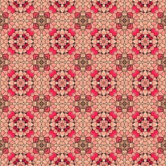 Abstract decorative multicolor mosaic 3D texture - kaleidoscopic ornamental pattern 