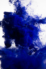 blue dye in water
