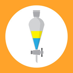 Science Lab Separator Glass Funnel vector. eps 10