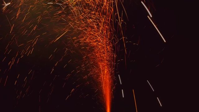 Feuerwerk an Silvester -Feuerwerksvulkan